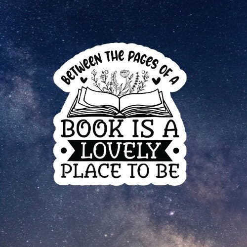 Pages of a Book Reading Sticker, book laptop decals, water bottle stickers, funny stickers, book stickers, planner stickers, bookish booktok
