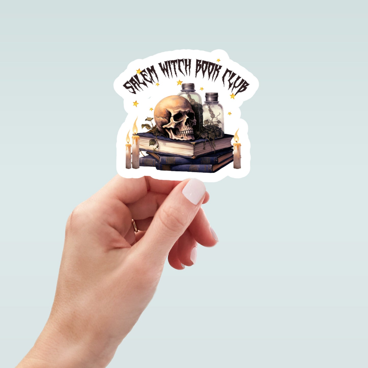Salem witch book club, Bookish Stickers, car stickers, water bottle stickers, funny stickers, book stickers, kindle stickers, witchy