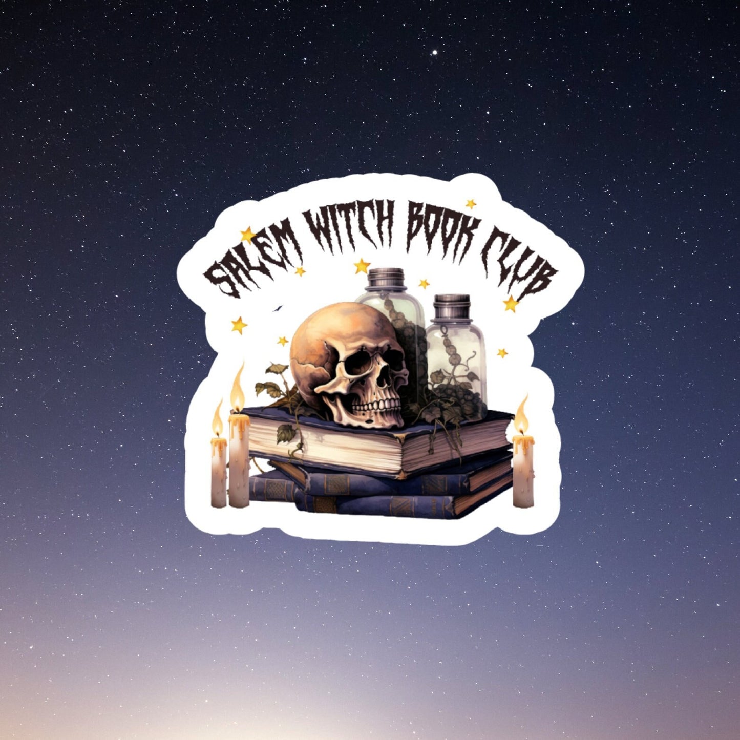 Salem witch book club, Bookish Stickers, car stickers, water bottle stickers, funny stickers, book stickers, kindle stickers, witchy