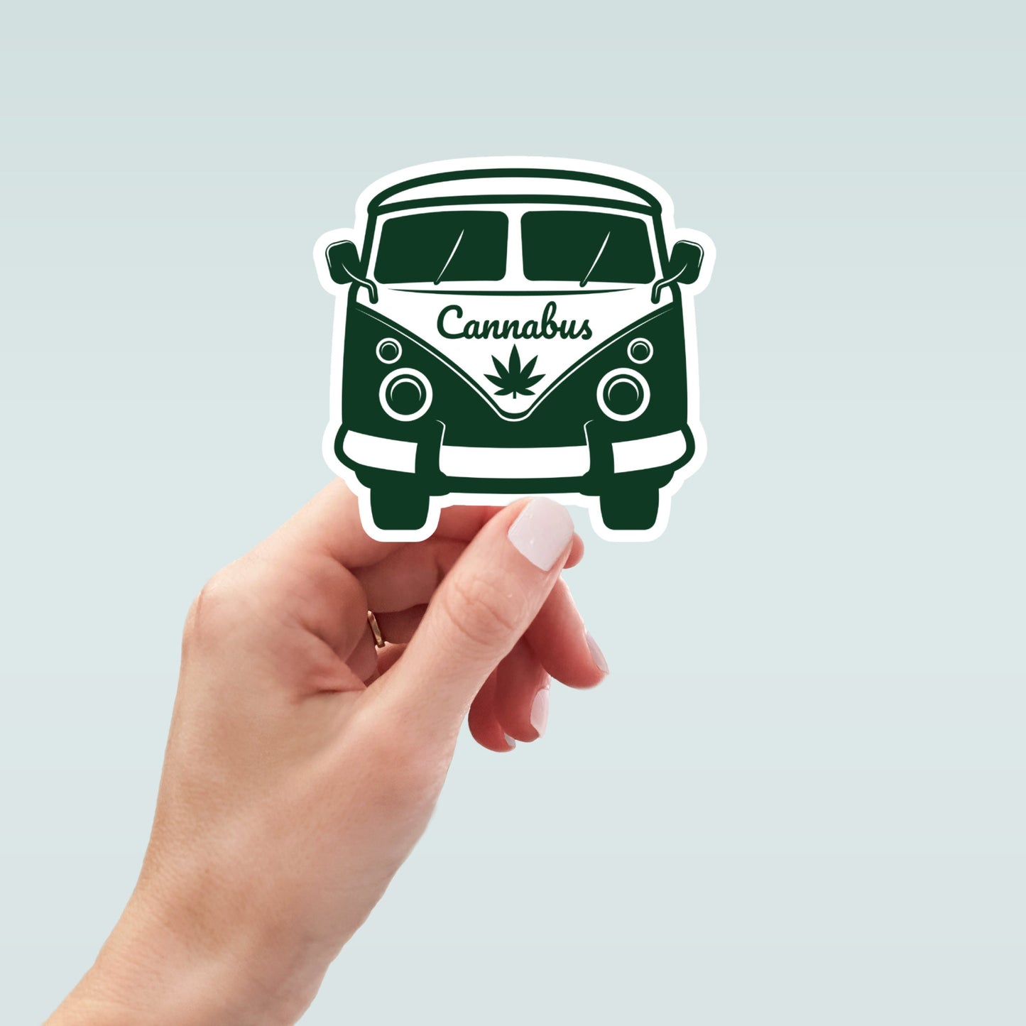 cannabus sticker, weed sticker, laptop sticker, water bottle sticker, decals, funny stickers, tumbler stickers, kindle stickers, vintage bus