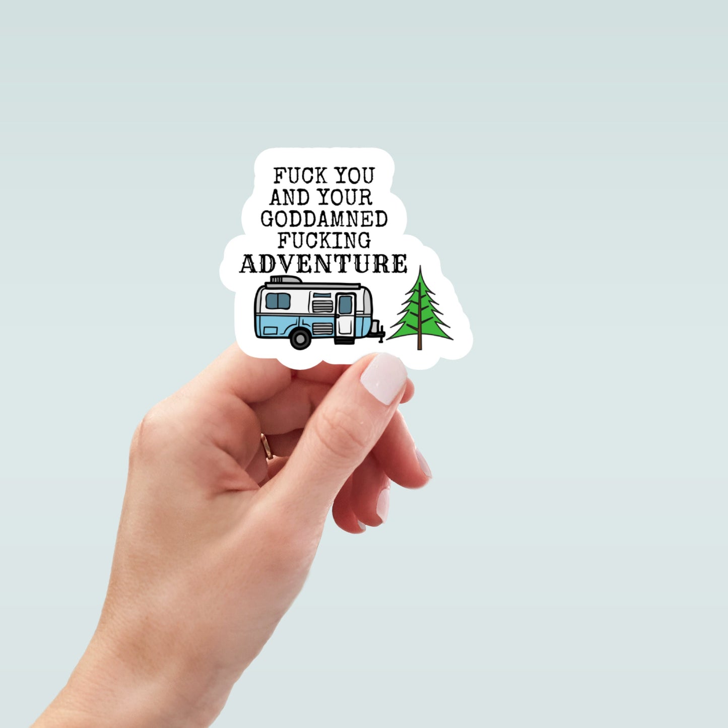 F your adventure funny sticker, laptop stickers, funny stickers, snarky sticker, sarcastic gift