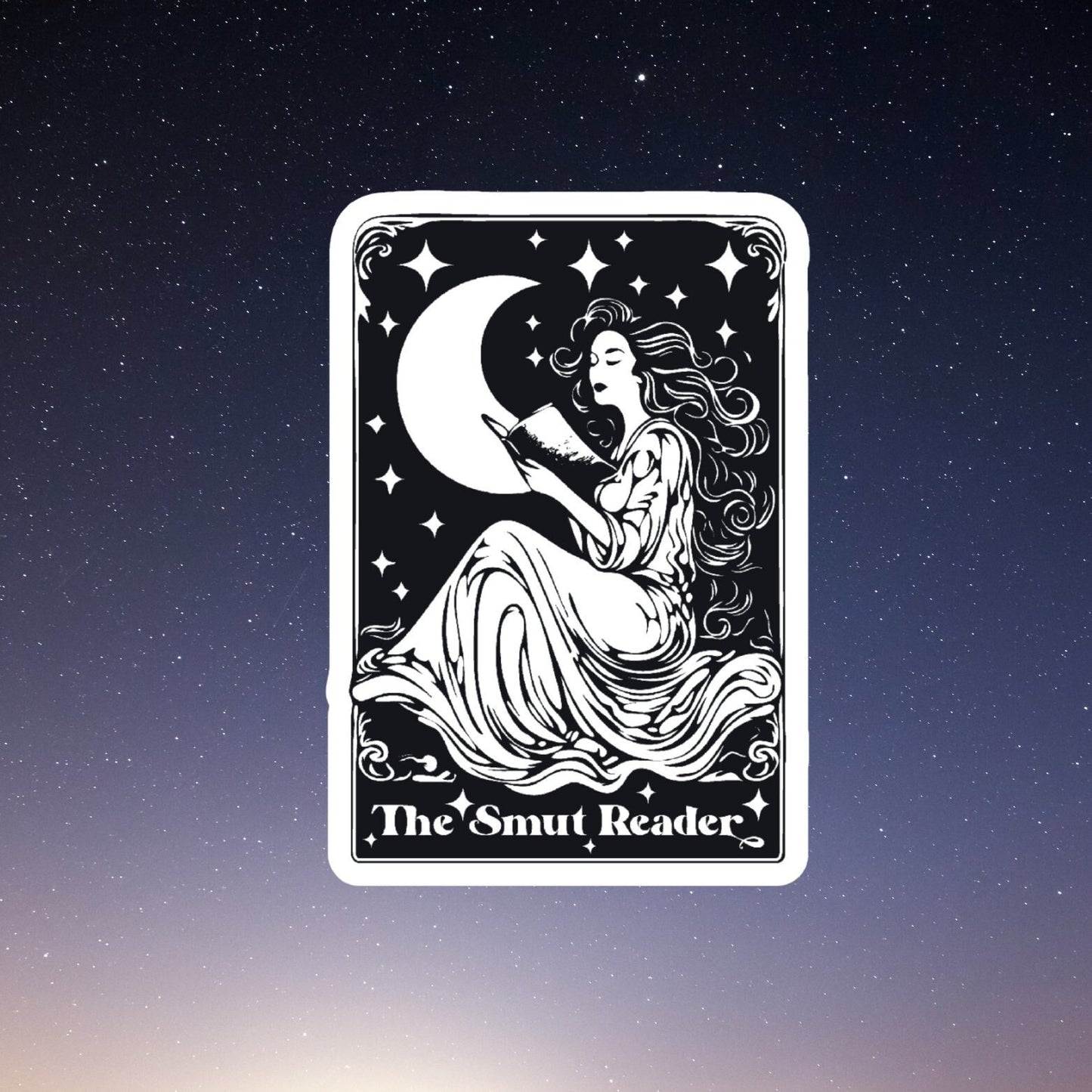 the smut reader tarot card sticker