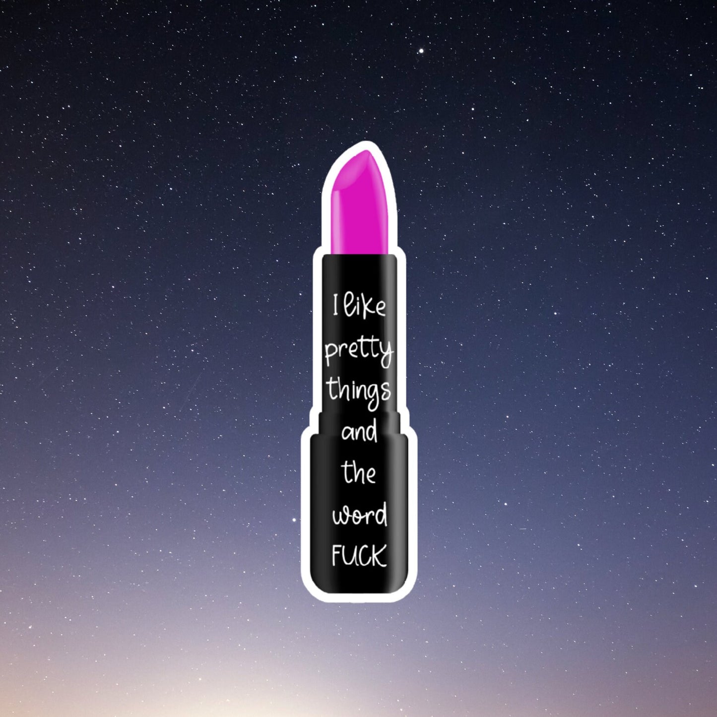 I like pretty things and the word f*ck, funny sticker, water bottle sticker, laptop sticker, sarcastic stickers, kindle sticker, snarky