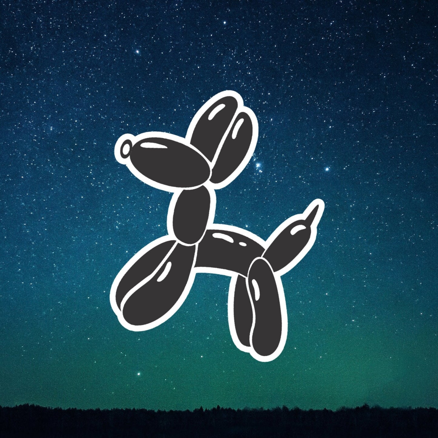balloon dog sticker, laptop stickers, water bottle stickers, dog stickers, pet stickers, funny stickers, Stanley Cup accessories