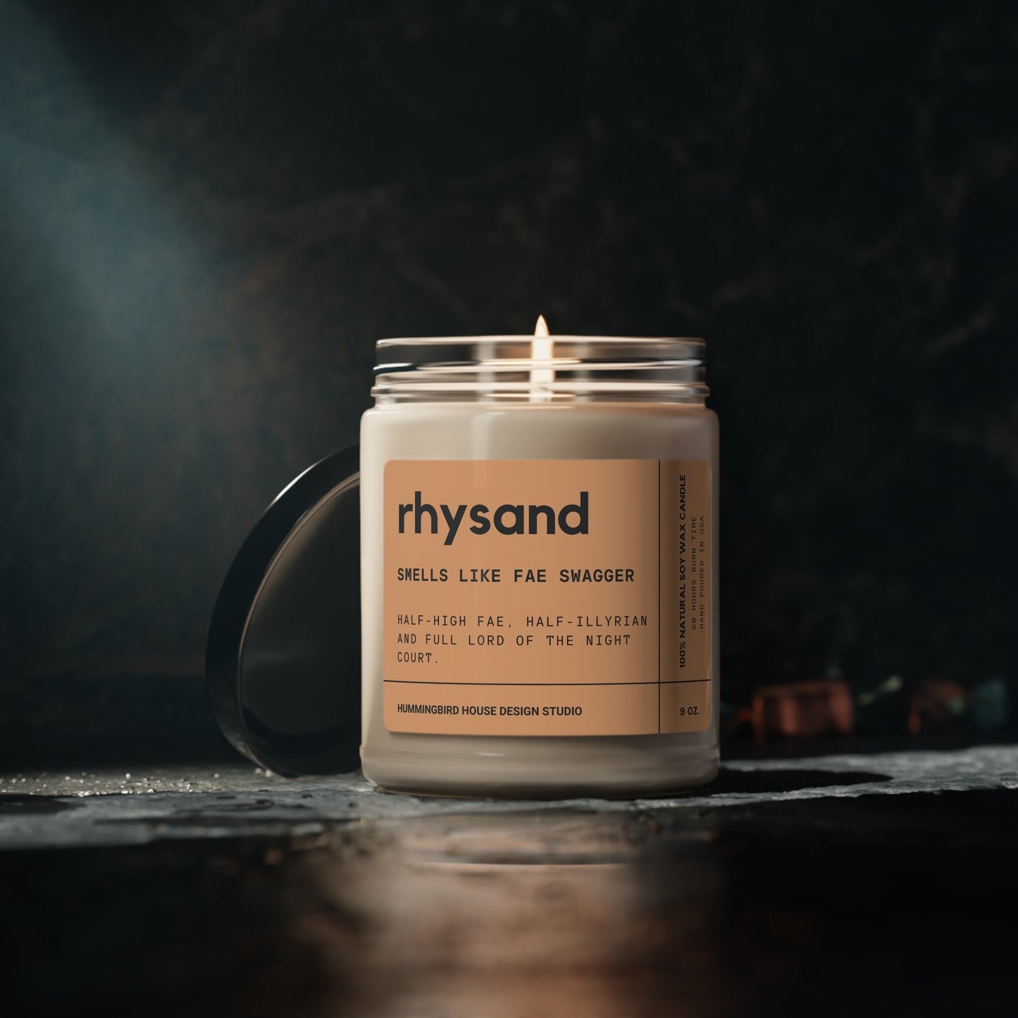 Rhysand inspired candle, Sarah J Maas A Court of Thorns And Roses, bookish candle, ACOTAR fan gift