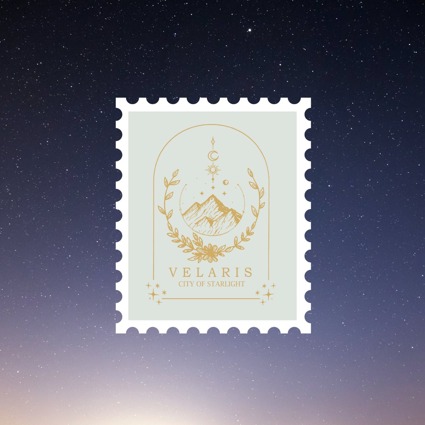 SJM Cities Stamp Sticker Pack VINYL STICKER Velaris City of Starlight Terrasen Court of Galathynius Crescent City Light it Up Booktok