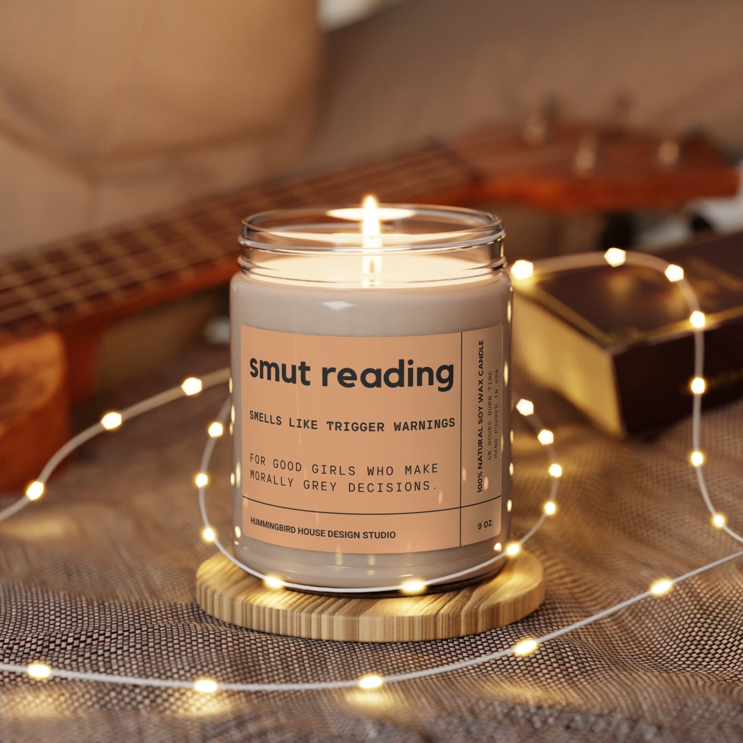 smut reading bookish inspired candle, funny candle, funny gift, soy candle, Mom Gift, BFF Gift, Gift for Her, romance gift