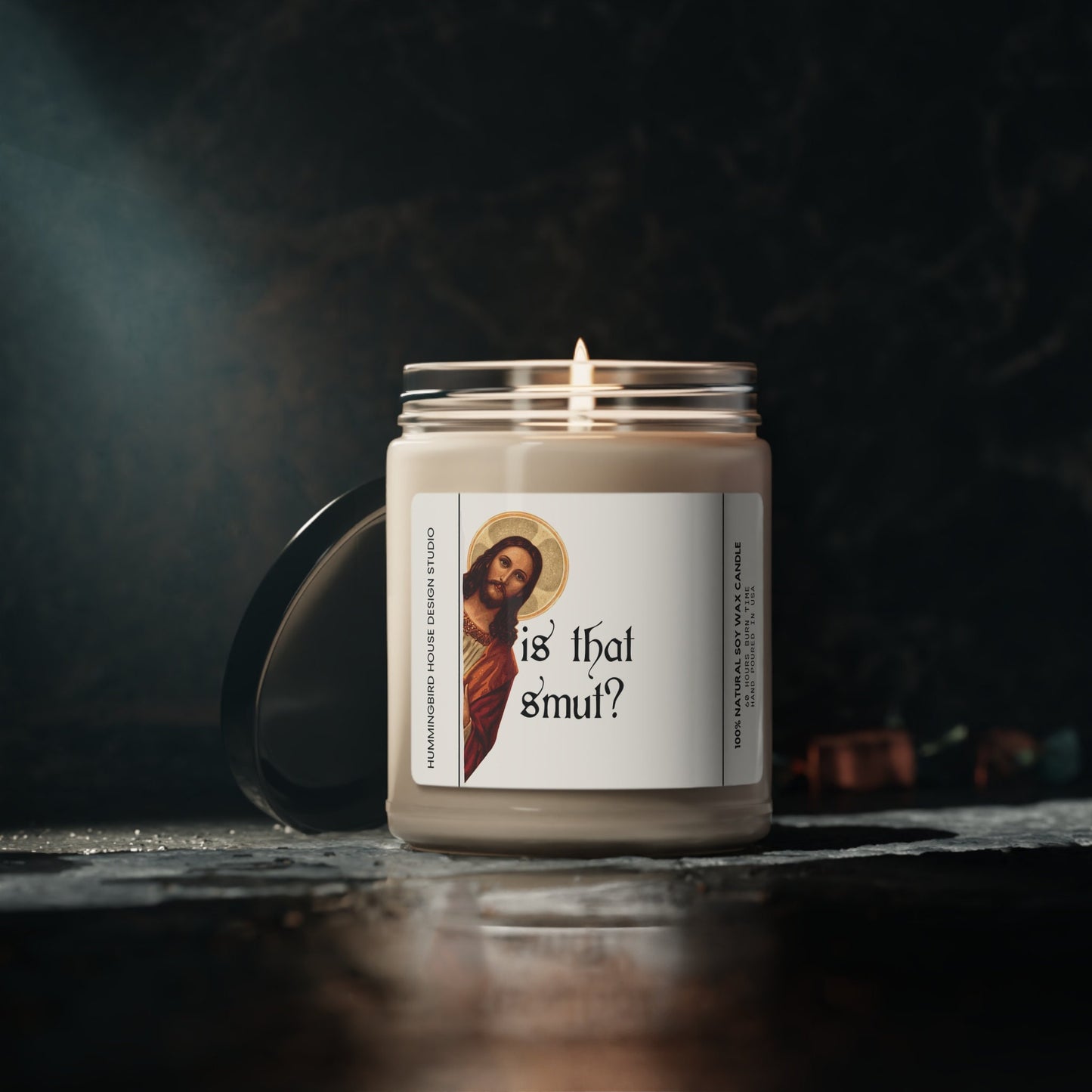 peeking Jesus smut bookish inspired candle, funny candle, funny gift, soy candle, Mom Gift, BFF Gift, Gift for Her, romance gift