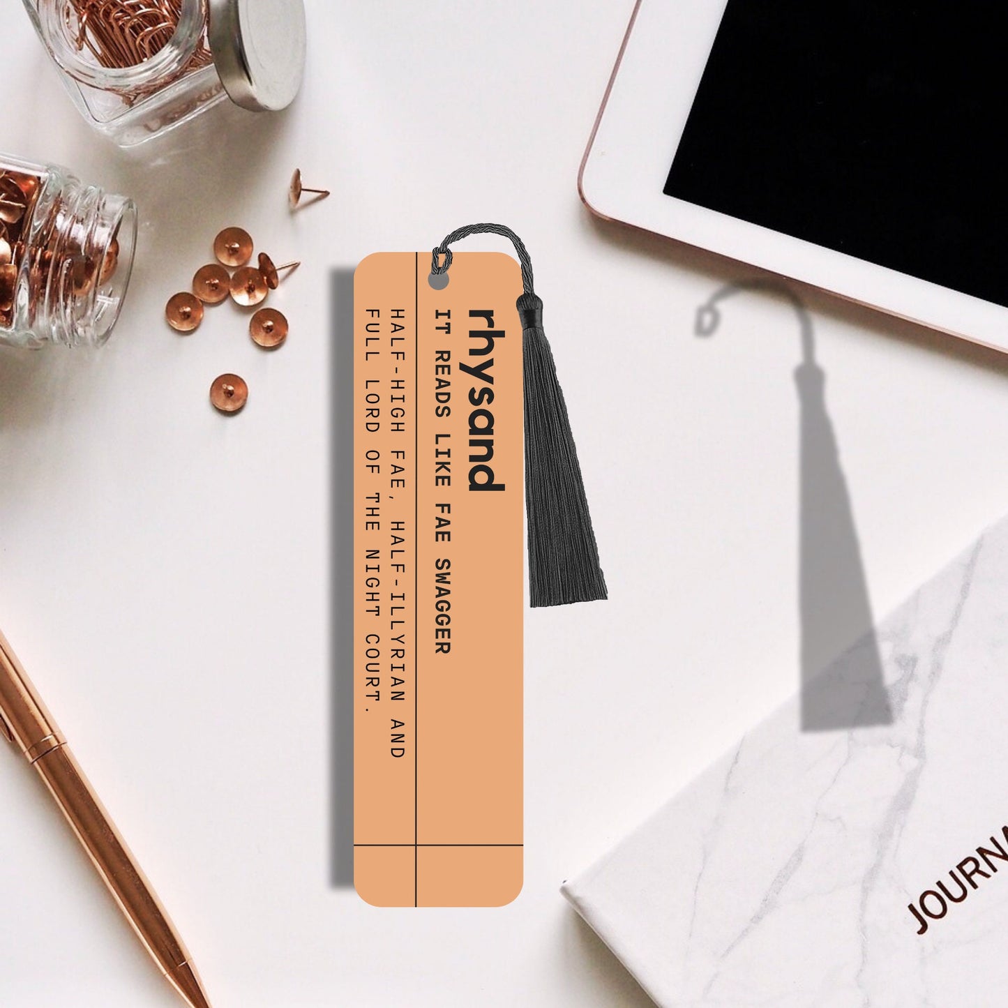 rhysand bookmark, ACOTAR, metal bookmark, reading, book lover gift, bookish, cute bookmarks