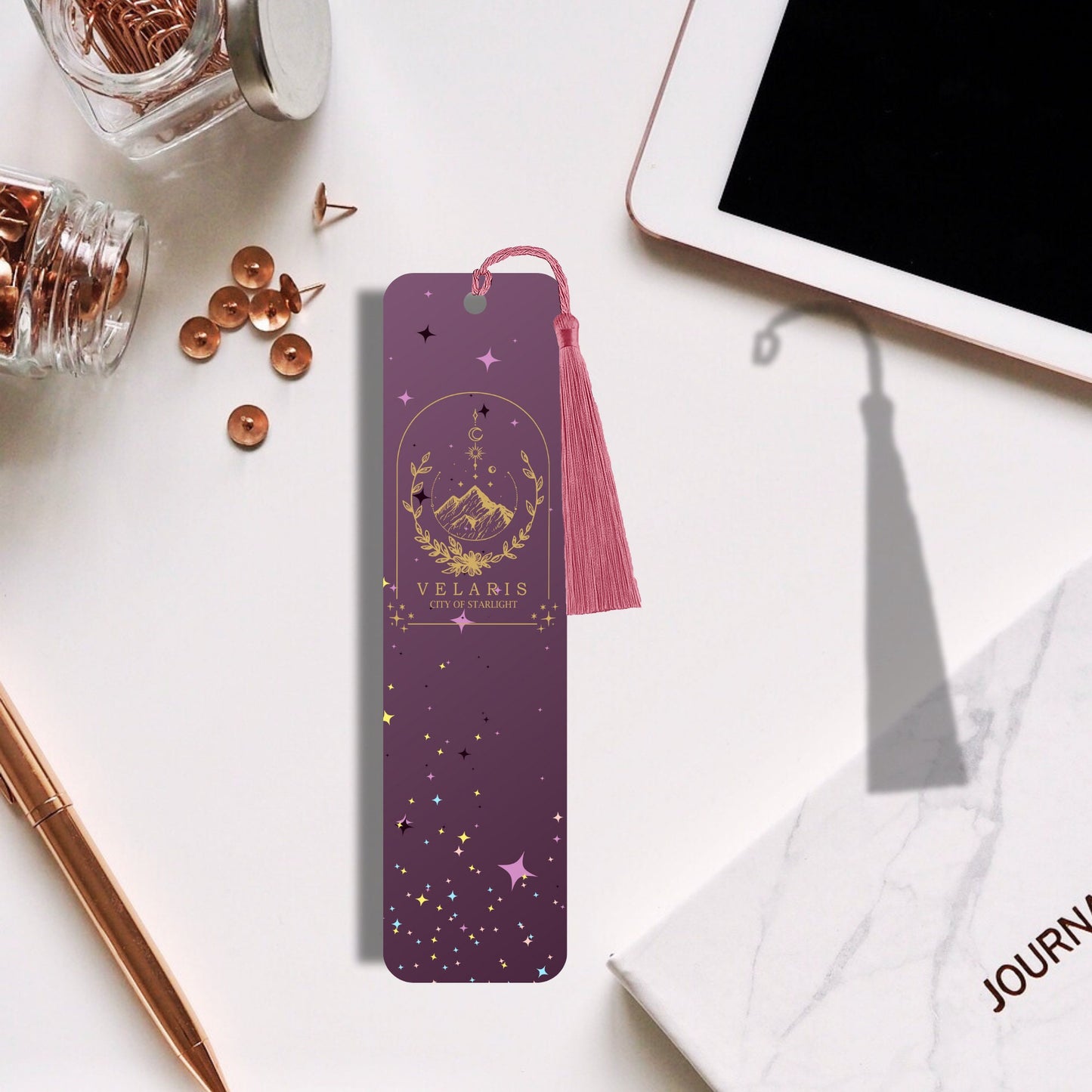 Velaris bookmark, ACOTAR, metal bookmark, reading, book lover gift, bookish, cute bookmarks