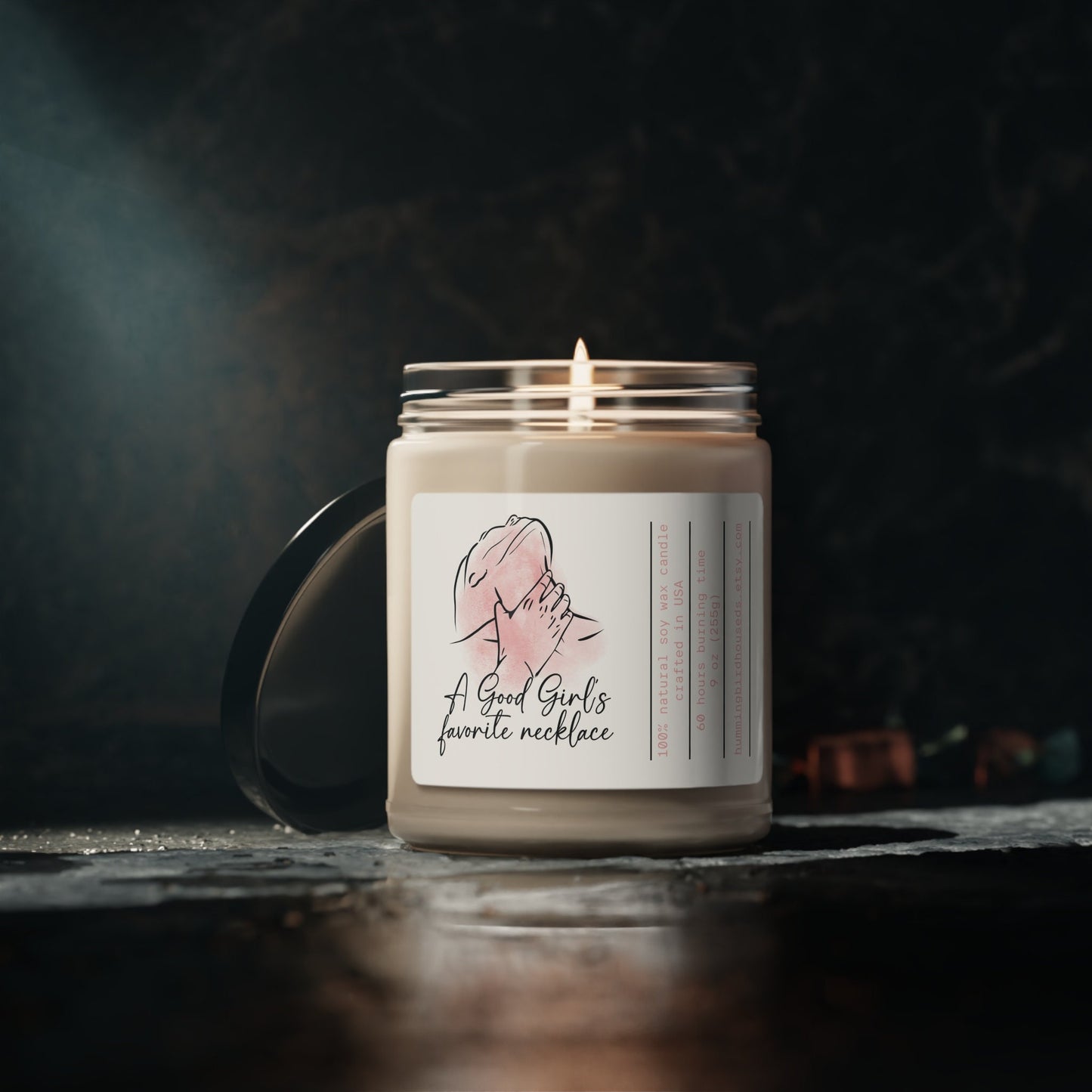 good girl necklace smut bookish inspired candle, funny candle, funny gift, soy candle, Mom Gift, BFF Gift, Gift for Her, dark romance gift