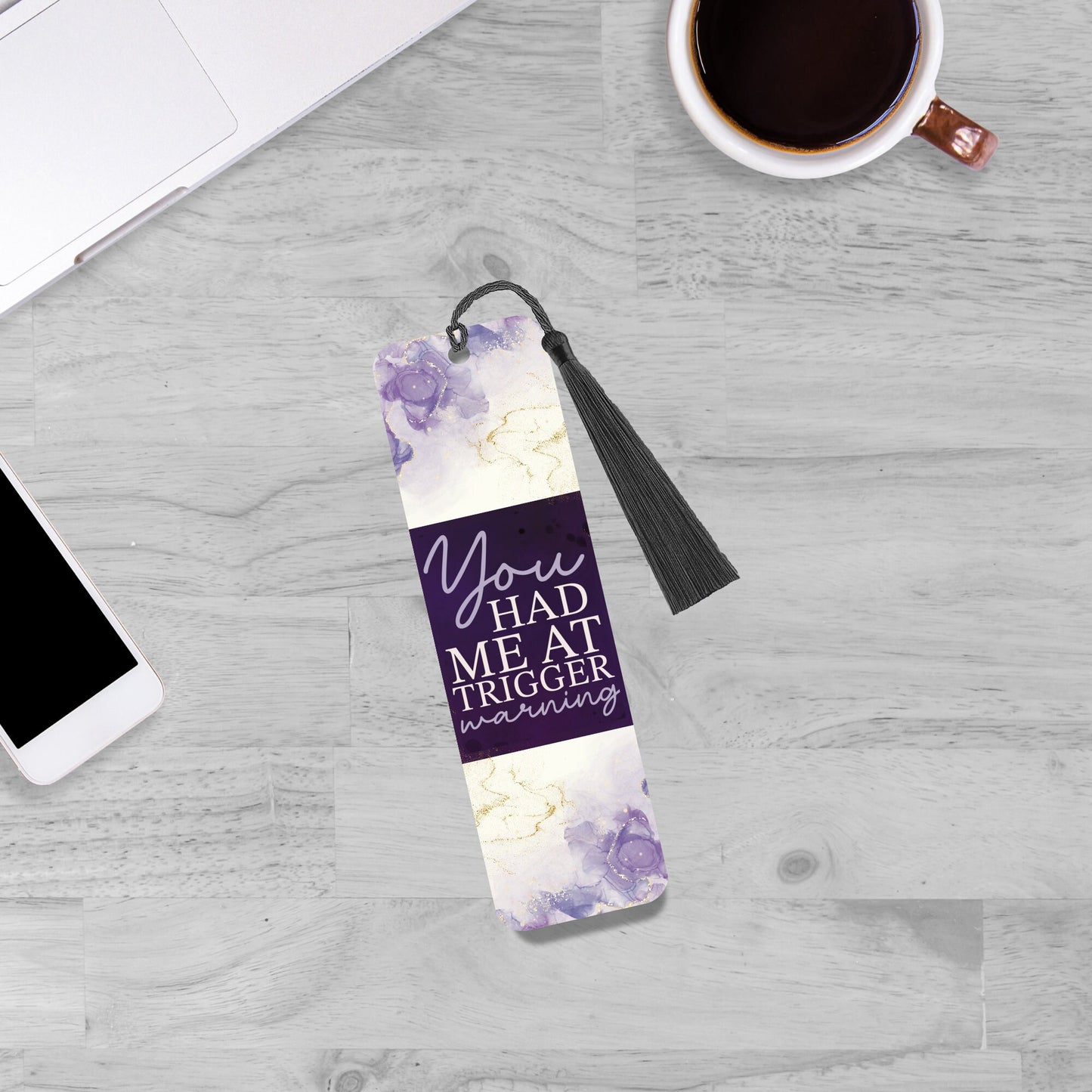 trigger warning bookmark, smut, metal bookmark, reading, book lover gift, bookish, cute bookmarks