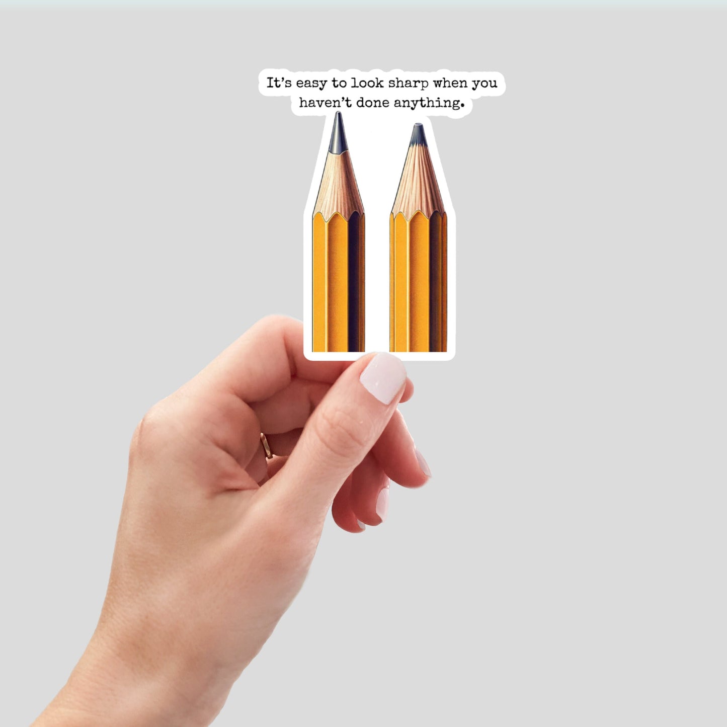 easy to look sharp sticker, water bottle sticker, laptop sticker, inspirational sticker, decal, kindle stickers, motivational