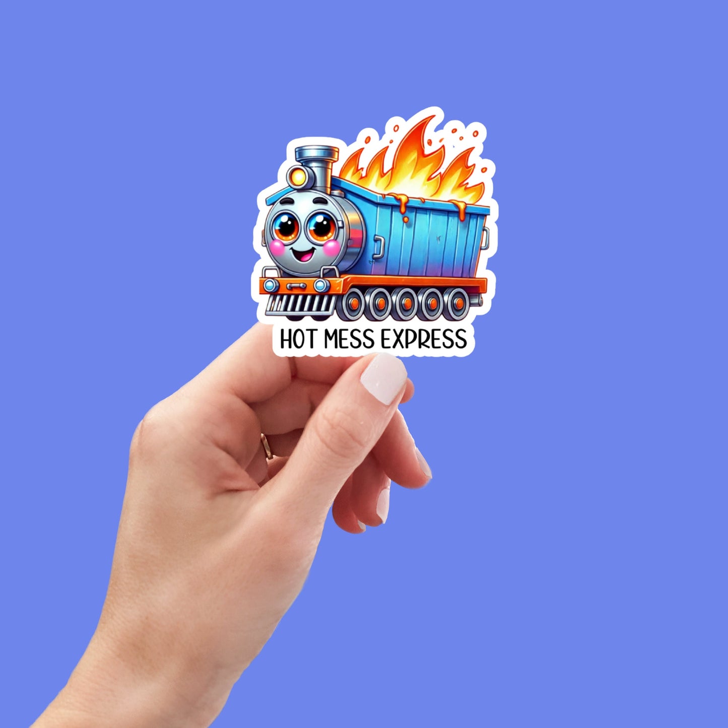 Hot Mess Express, Train, Funny Stickers, Sarcasm Stickers, Sarcastic Stickers, Funny Laptop Sticker, Funny Decals, Water Bottle Stickers