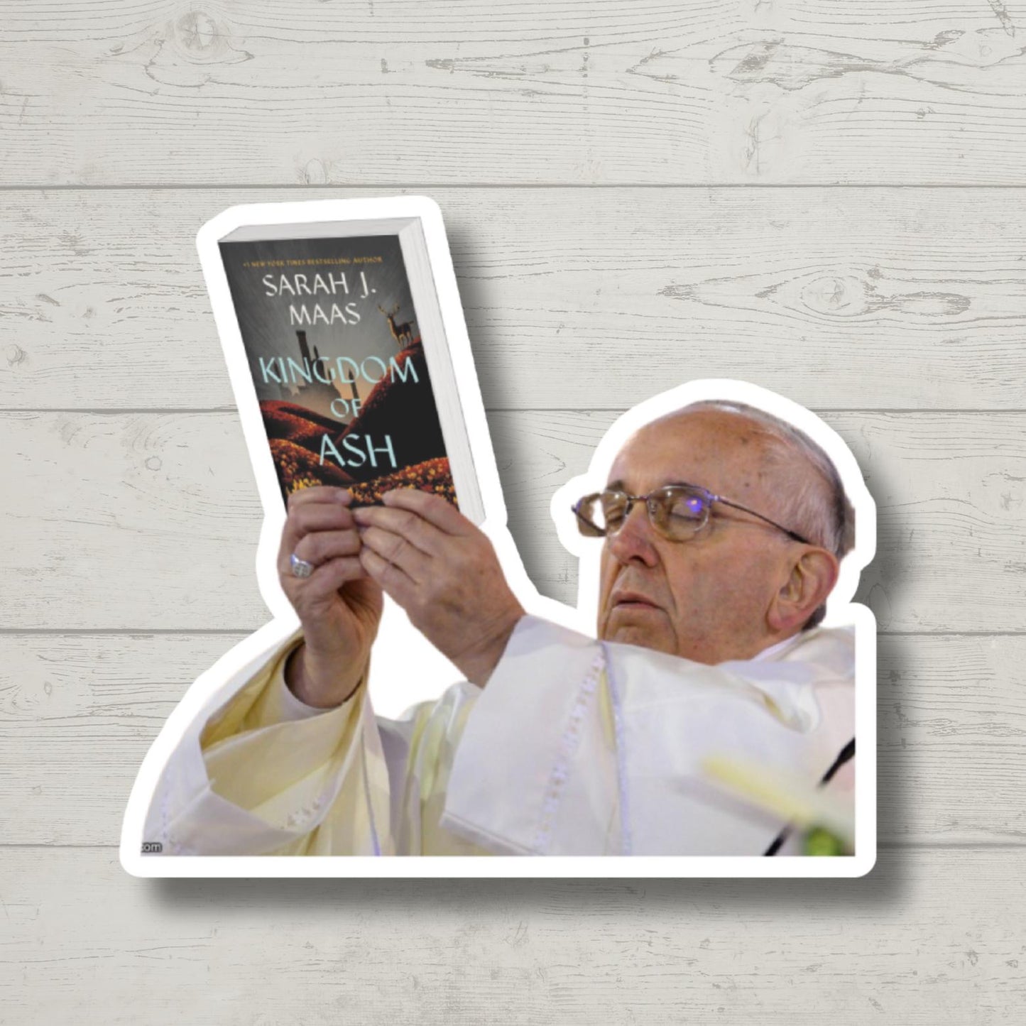Kingdom of Ash pope meme inspired smut, laptop stickers, funny stickers, sarcastic sticker, funny gift, kindle sticker, SJM stickers