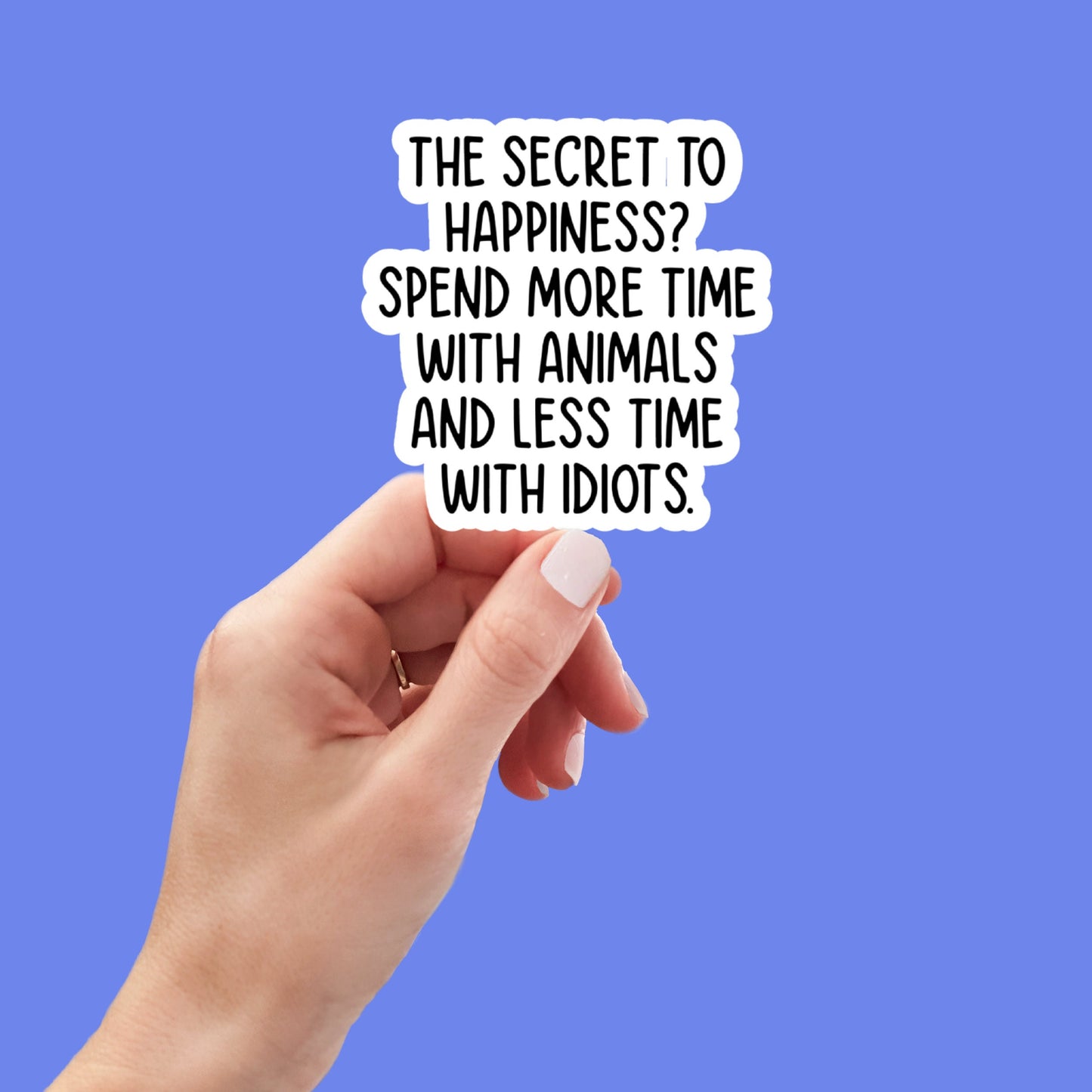 Secret to Happiness, Funny Stickers, Sarcasm Stickers, Sarcastic Stickers, Funny Laptop Sticker, Funny Decals, Hydroflask Stickers