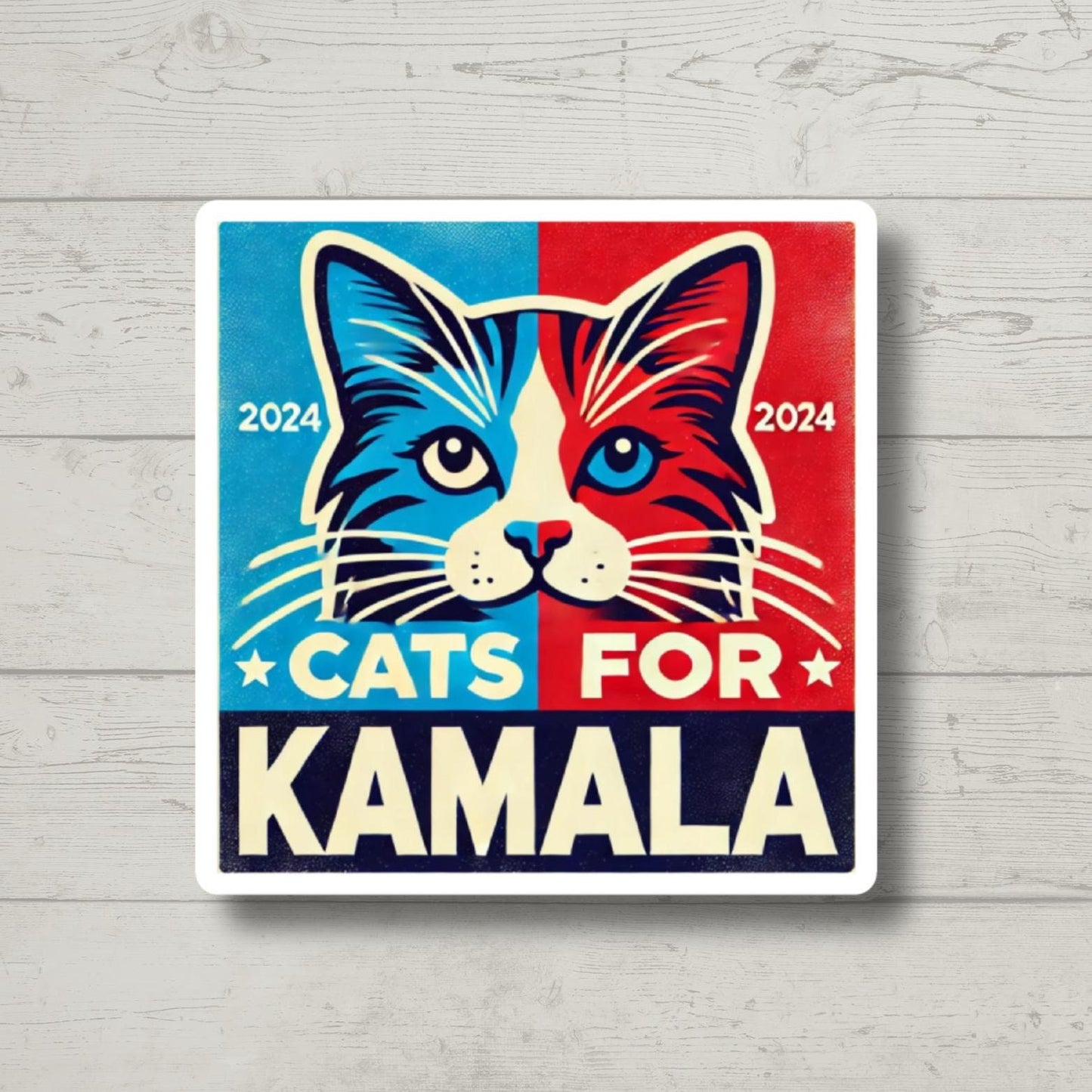 Cats for Kamala, Bumper Stickers, Kamala Harris, Funny Stickers, Sarcasm Stickers, Sarcastic Stickers, Funny Laptop Sticker