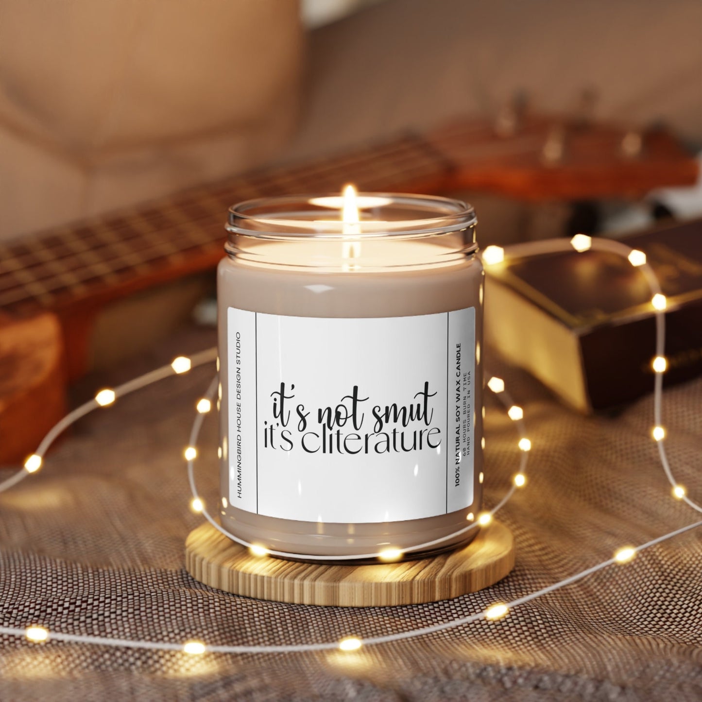 it's not smut its cliterature book Inspired, funny candle, funny stickers, book lover gift, funny gift, smut lover gift, dark romance gift