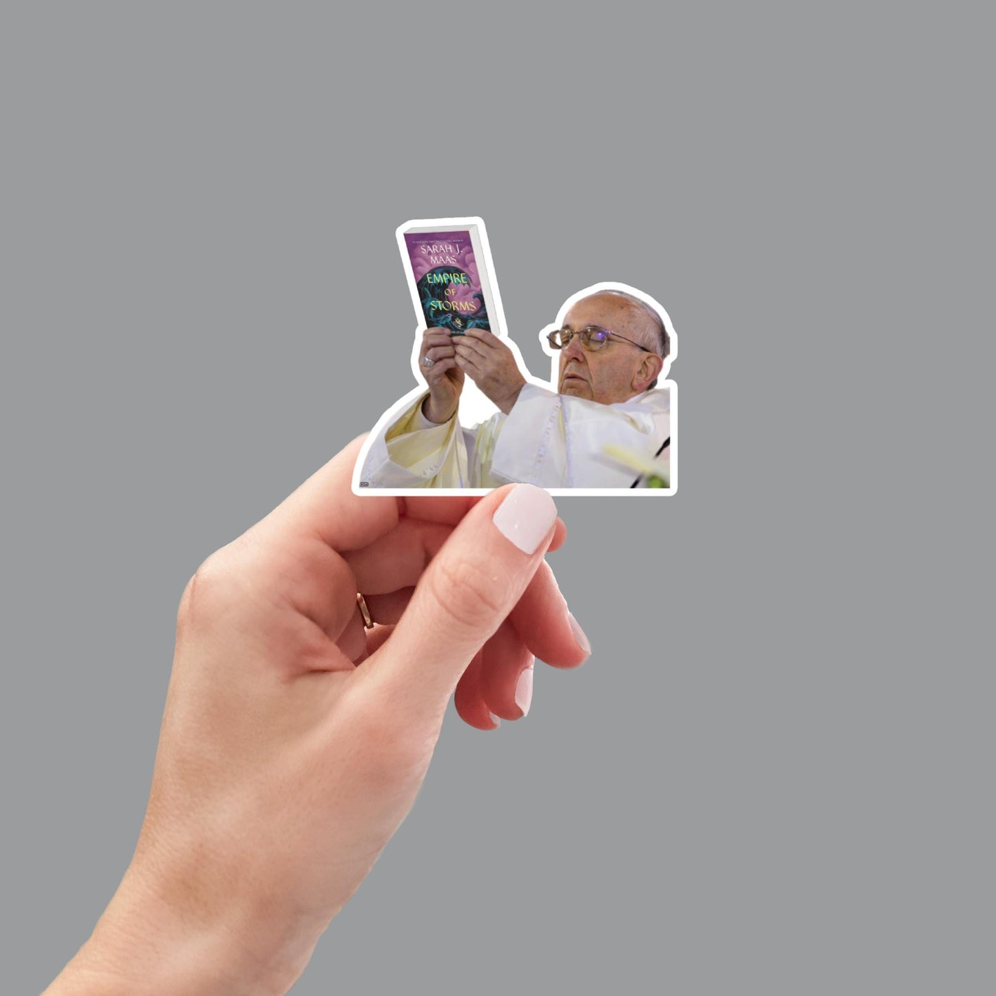 Empire of Storms Pope Meme Smut Sticker | Funny Sarcastic SJM Sticker for Laptop, Kindle,Water Bottle | Book Lover Gift,Humorous Vinyl Decal