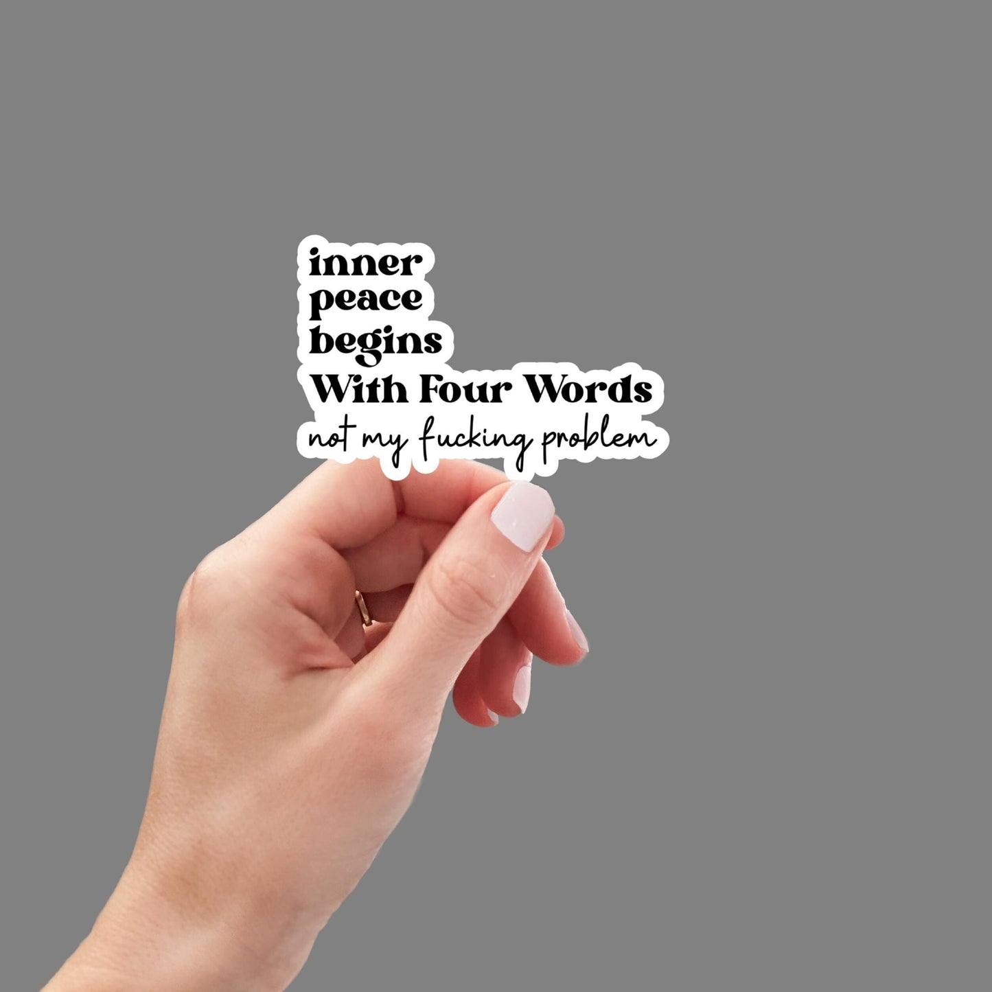 Inner peace, Funny Stickers, Sarcasm Stickers, Sarcastic Stickers, Yeti Stickers, Funny Laptop Sticker, Hydroflask Stickers, Funny Quotes