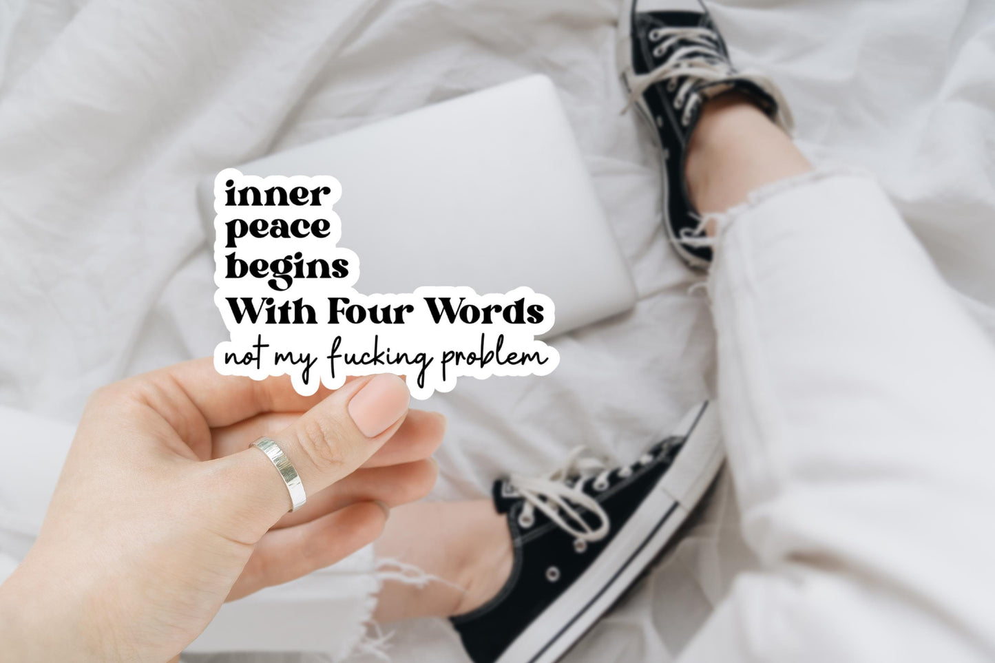 Inner peace, Funny Stickers, Sarcasm Stickers, Sarcastic Stickers, Yeti Stickers, Funny Laptop Sticker, Hydroflask Stickers, Funny Quotes