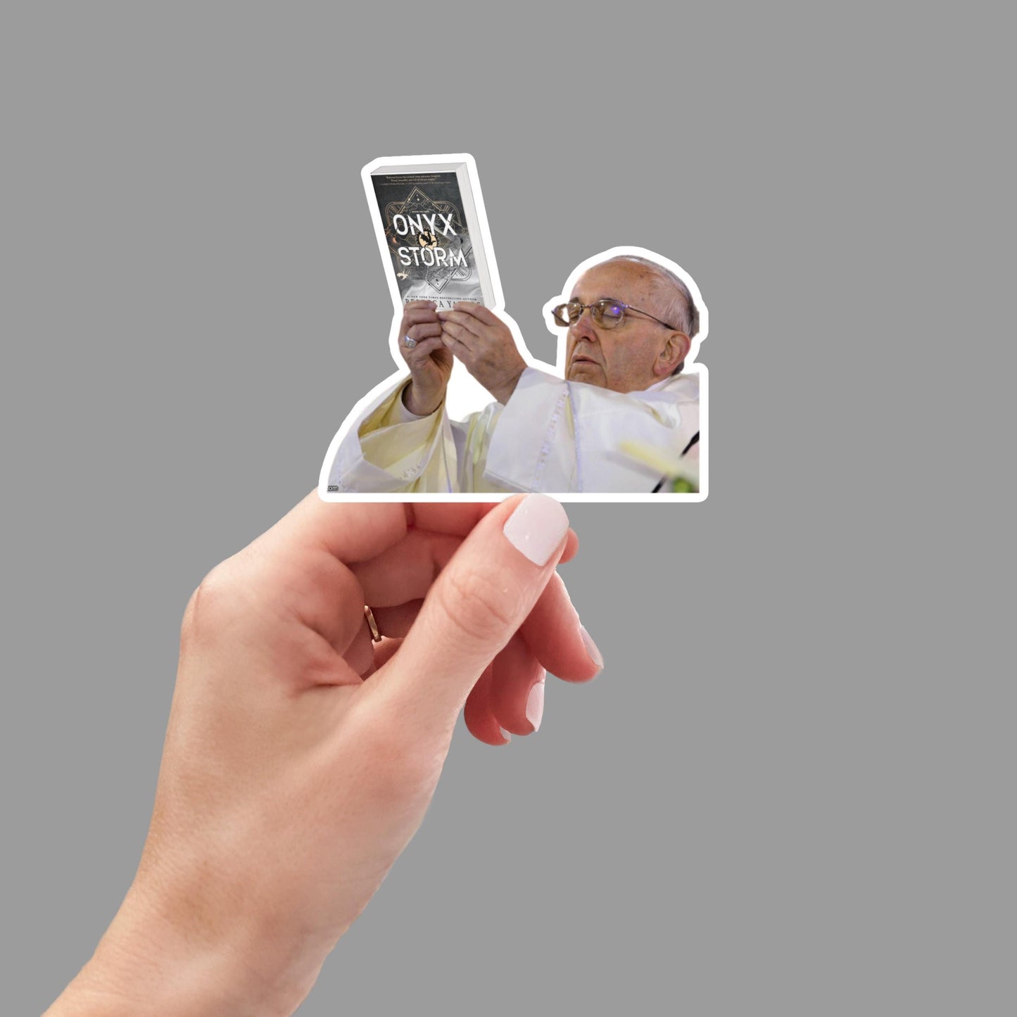 Onyx Storm Pope Meme inspired smut, laptop stickers, funny stickers, sarcastic sticker, funny gift, kindle sticker