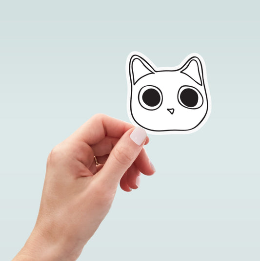 Cat face sticker, cat mom sticker, funny cat mom stickers, cat lover sticker, pet stickers, animal