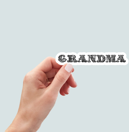 Grandma sticker, laptop sticker, water bottle sticker, planner sticker, decal