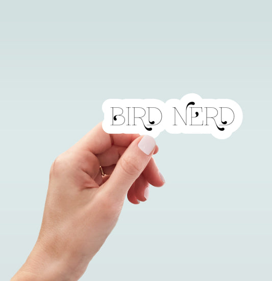 Bird Nerd sticker, bird funny sticker, laptop decal, bird tumbler sticker, water bottle sticker, water bottle decal