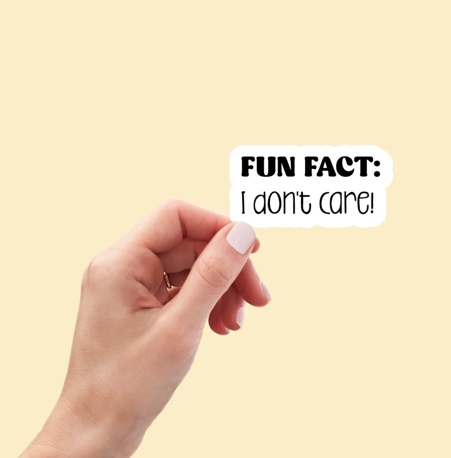 Fun fact I don't care sticker, funny sticker, laptop sticker, water bottle sticker, planner sticker, decal