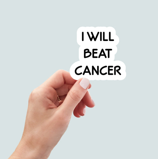 I Will Beat Cancer sticker, laptop stickers, water bottle stickers, cancer sucks stickers, cancer warrior, planner stickers, decals