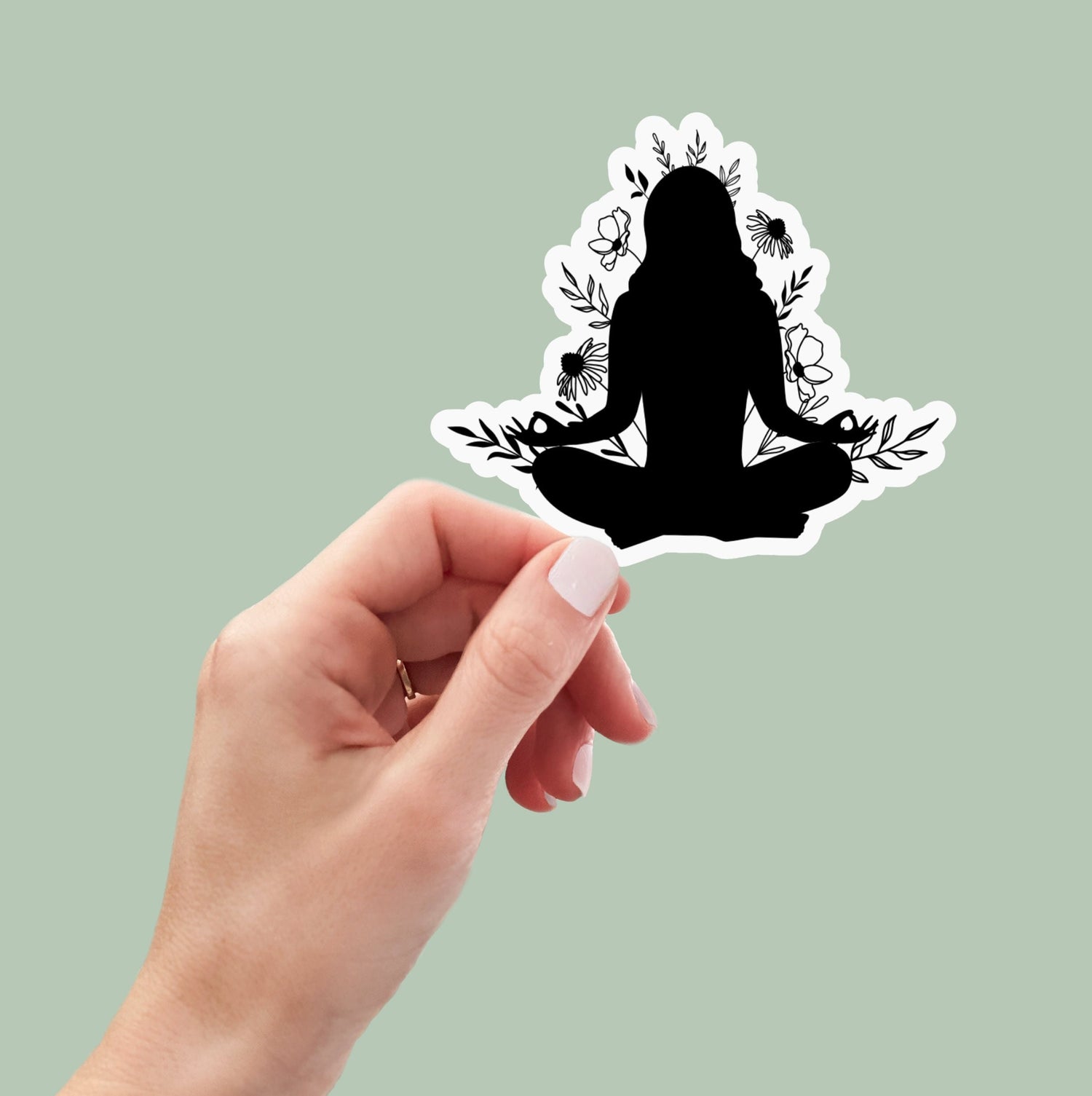 Meditation yoga pose sticker