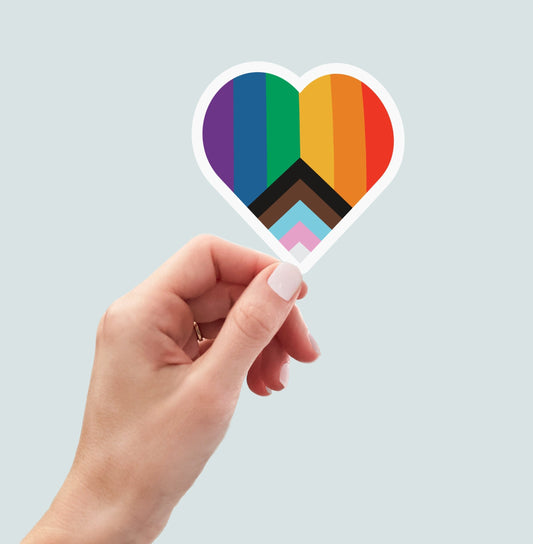 LGBTQ heart sticker, pride sticker, rainbow sticker, water bottle sticker, laptop sticker, decals, love is love, pride stickers, pride month