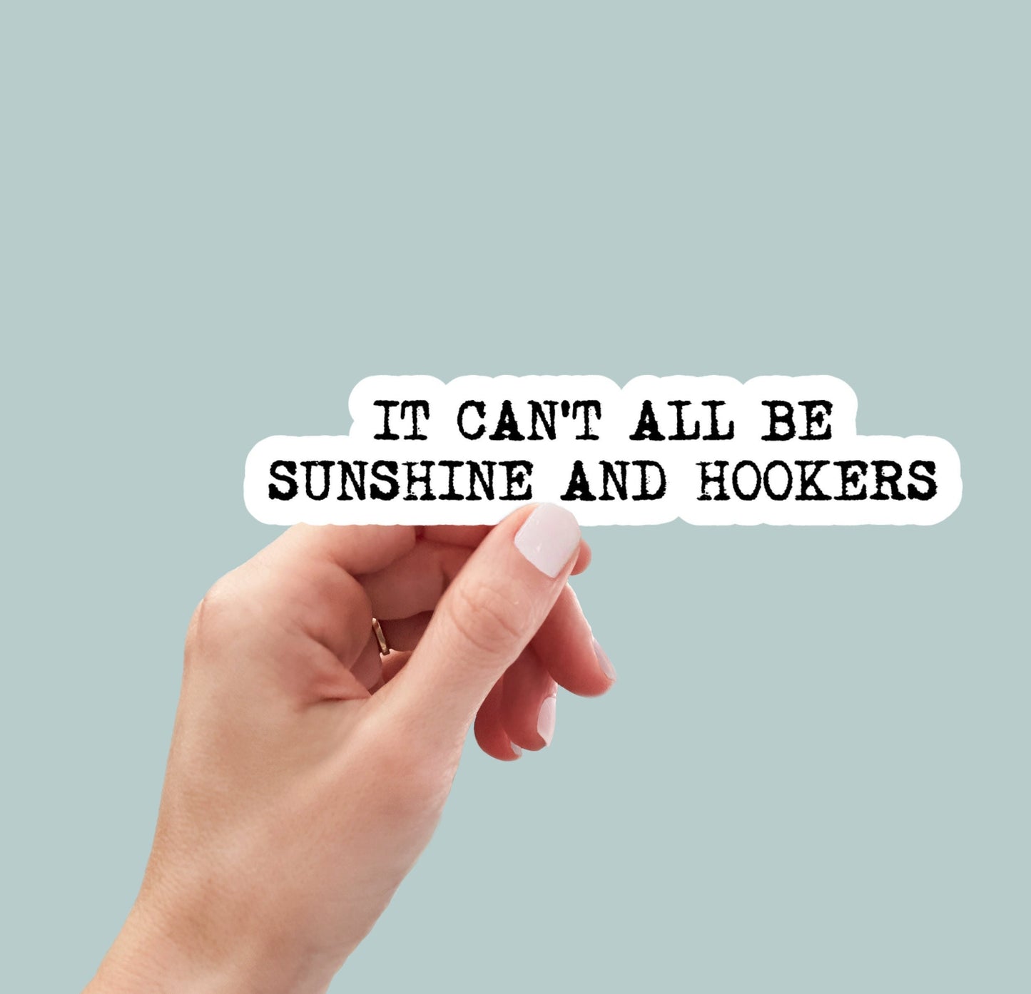 It Can't All Be Sunshine and Hookers sticker, laptop sticker, water bottle sticker, funny sticker, decal, vinyl sticker