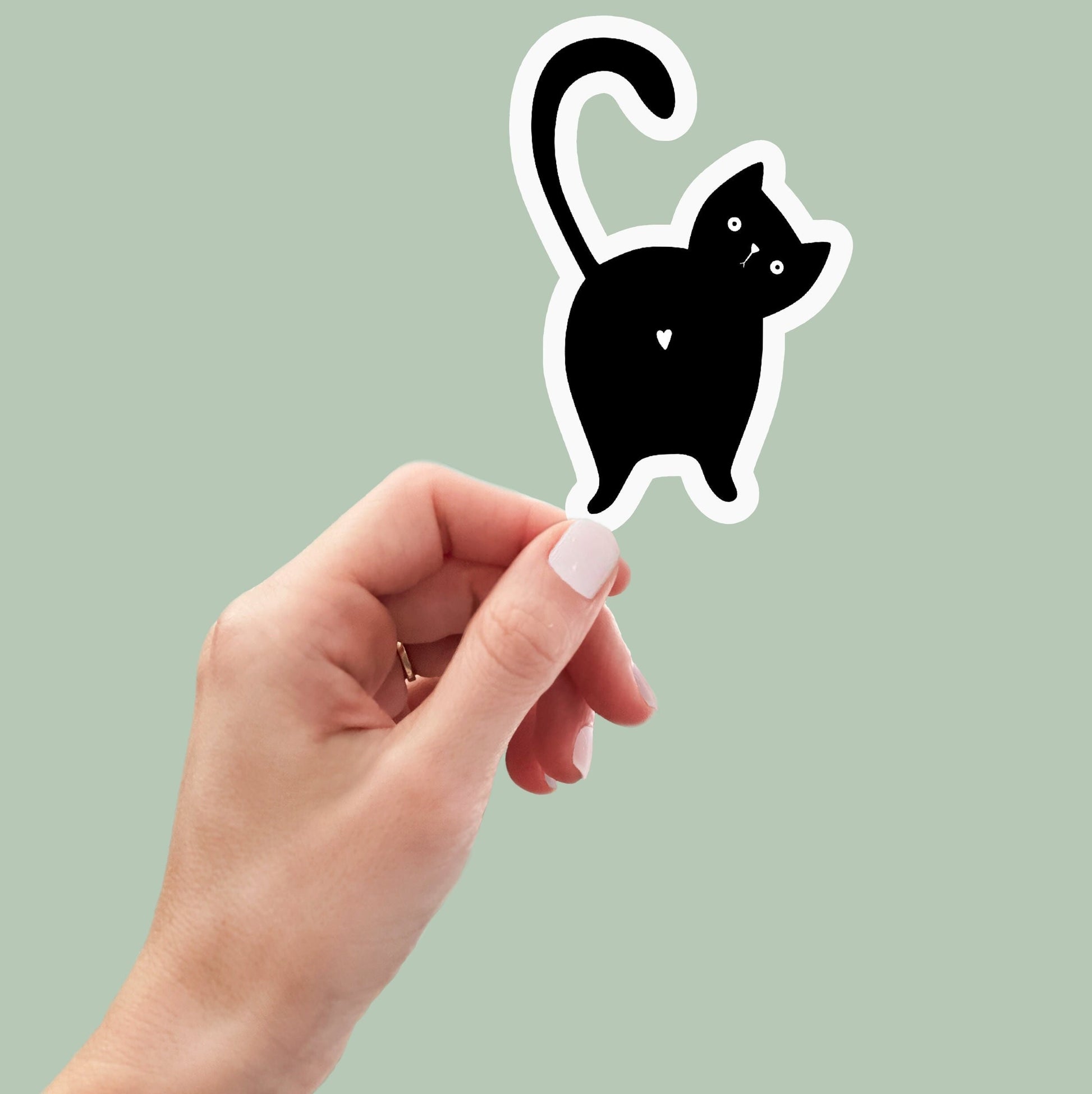 Funny black cat sticker, Cat Stickers, Water Bottle Sticker, cute stickers, Cat Decal, Laptop Sticker, Funny Stickers, Sarcastic stickers
