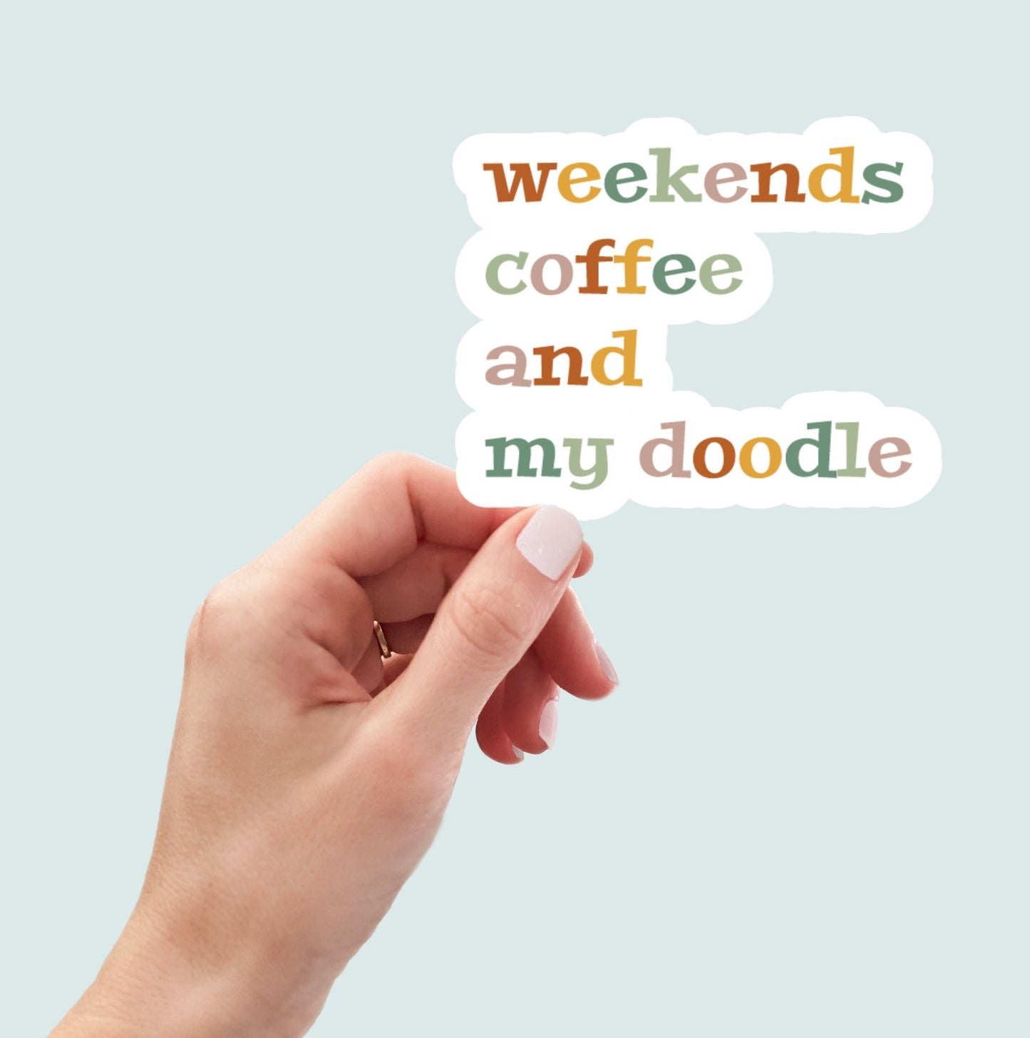 Weekends Coffee And My Doodle Sticker, Doodle Mom Sticker, Funny Doodle Owner Sticker, Golden Doodle Sticker, Labradoodle, Doodle Gift