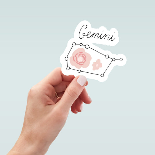 Celestial Gemini sticker, Gemini zodiac, astrology sticker, zodiac sticker, laptop stickers, funny stickers, water bottle sticker