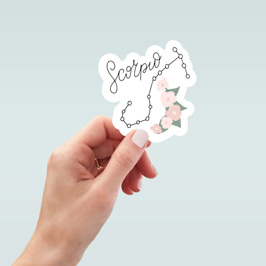 Celestial Scorpio sticker, Scorpio zodiac, astrology sticker, zodiac sticker, laptop stickers, funny stickers, water bottle sticker