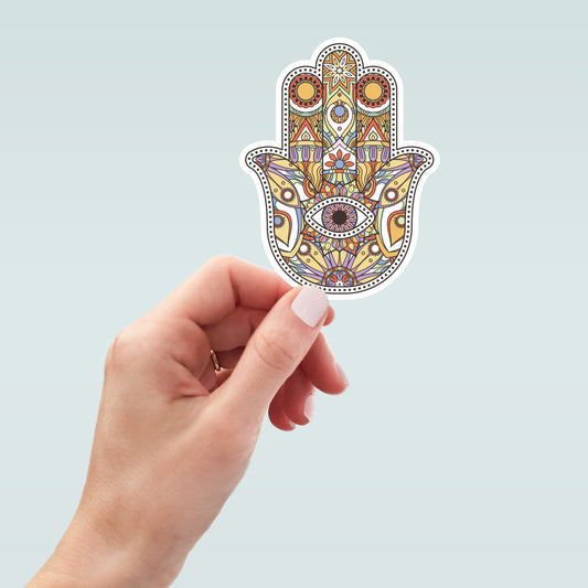 Hamsa sticker, yoga stickers, yoga motivational laptop decals, tumbler stickers, water bottle sticker