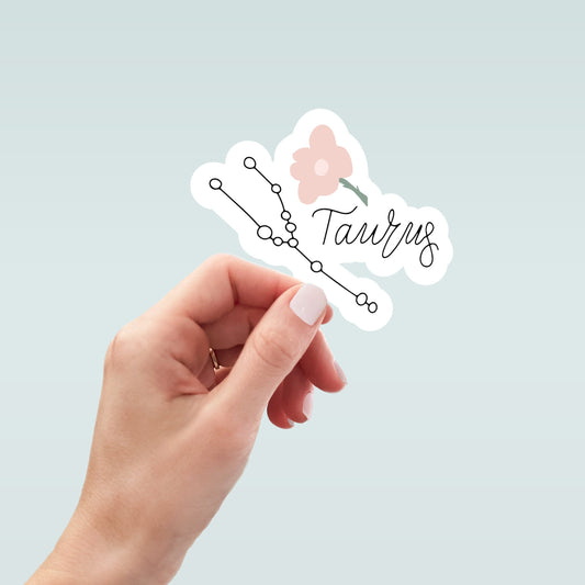 Celestial Taurus sticker, Taurus zodiac, astrology sticker, zodiac sticker, laptop stickers, funny stickers, water bottle sticker