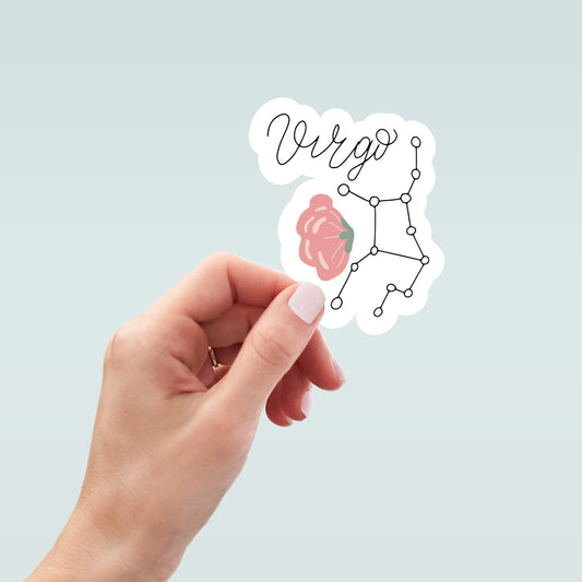 Celestial Virgo sticker, Virgo zodiac, astrology sticker, zodiac sticker, laptop stickers, funny stickers, water bottle sticker