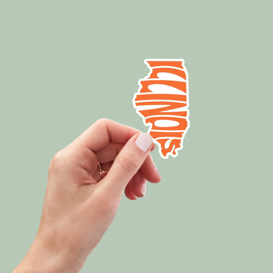 Illinois State Sticker, Illinois Decal, State Laptop Stickers, Waterproof Stickers, Aesthetic State Stickers, Computer Stickers