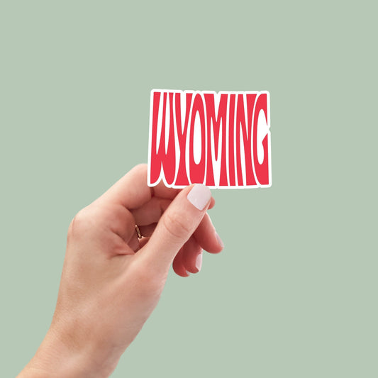 Wyoming State Sticker, Wyoming Decal, State Laptop Stickers, Waterproof Stickers, Aesthetic State Stickers, Computer Stickers