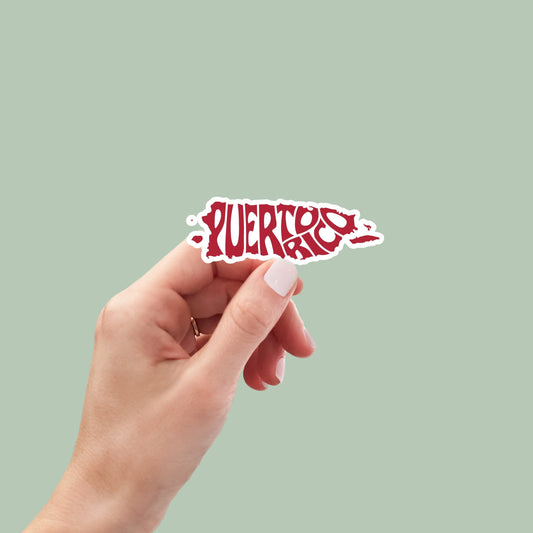 Puerto Rico State Sticker, Puerto Rico Decal, State Laptop Stickers, Waterproof Stickers, Aesthetic State Stickers, Computer Stickers