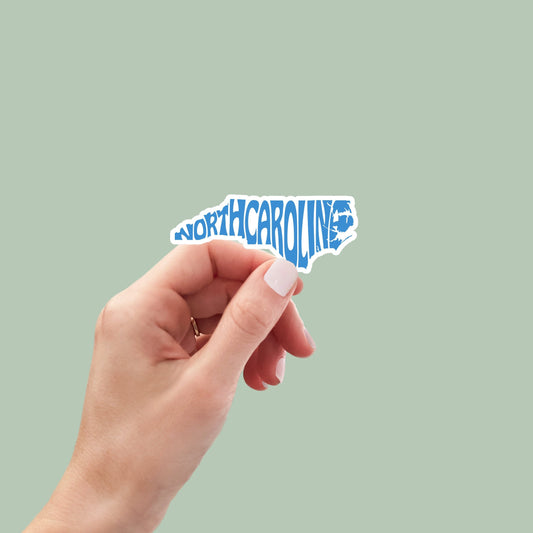 North Carolina State Sticker, North Carolina Decal, State Laptop Stickers, Waterproof Stickers, Aesthetic State Stickers, Computer Stickers