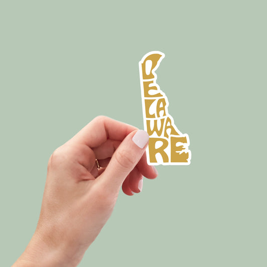 Delaware State Sticker, Delaware Decal, State Laptop Stickers, Waterproof Stickers, Aesthetic State Stickers, Computer Stickers
