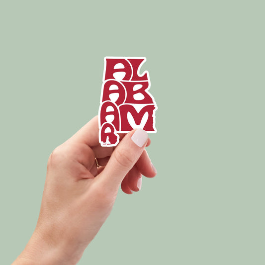 Alabama State Sticker, Alabama Decal, State Laptop Stickers, Waterproof Stickers, Aesthetic State Stickers, Computer Stickers
