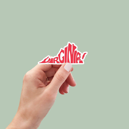 Virginia State Sticker, Virginia Decal, State Laptop Stickers, Waterproof Stickers, Aesthetic State Stickers, Computer Stickers