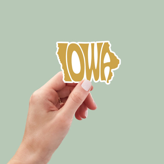Iowa State Sticker, Iowa Decal, State Laptop Stickers, Waterproof Stickers, Aesthetic State Stickers, Computer Stickers