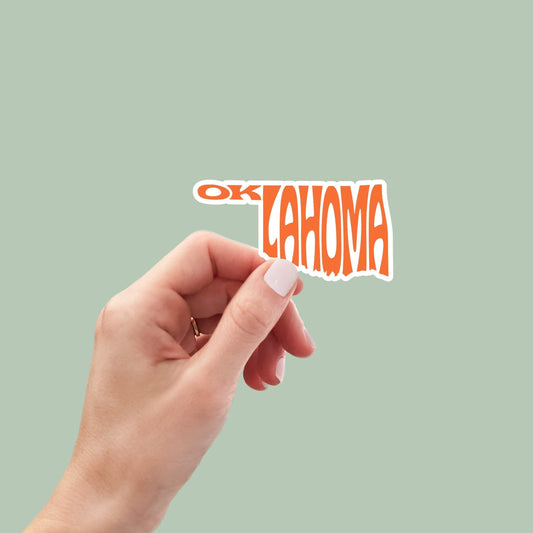 Oklahoma State Sticker, Oklahoma Decal, State Laptop Stickers, Waterproof Stickers, Aesthetic State Stickers, Computer Stickers